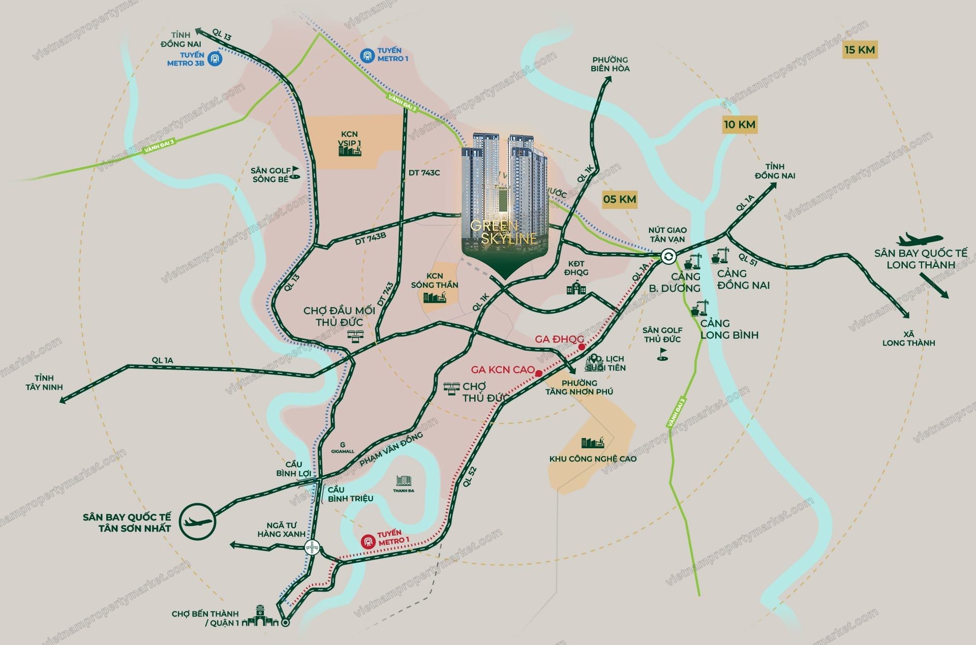 Green Skyline location map