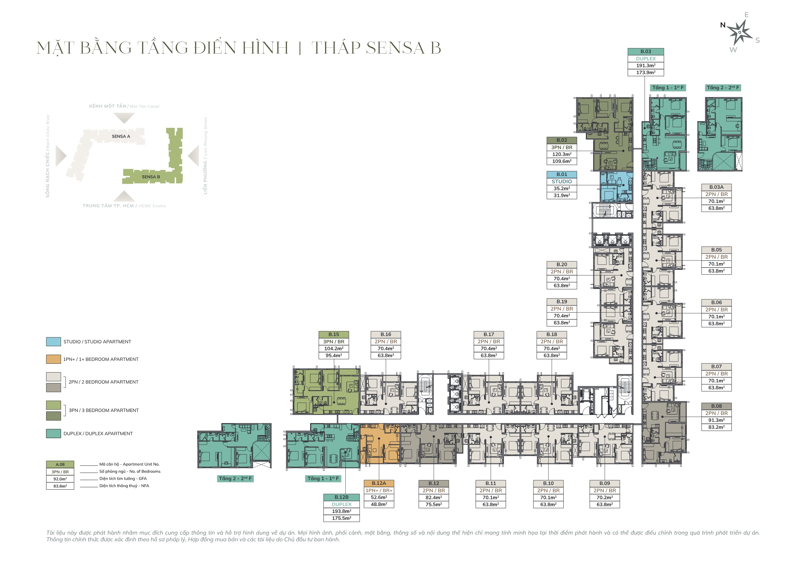 Sensa B — typical floor plate