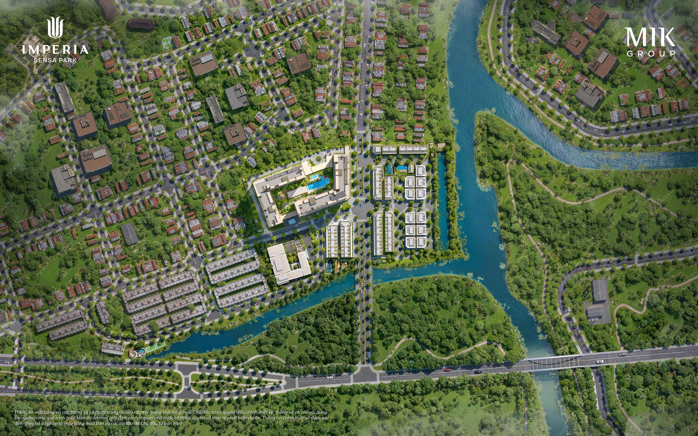 Top-down view of the parcel