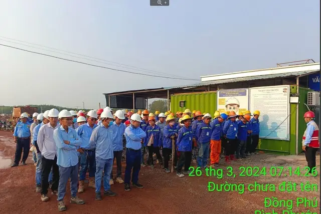 Keeson Binh Phuoc Co., Ltd — Safety training on site