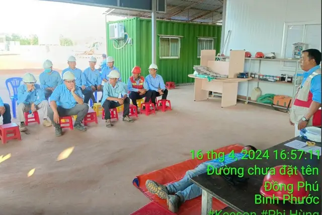 Keeson Binh Phuoc Co., Ltd — Safety training on site
