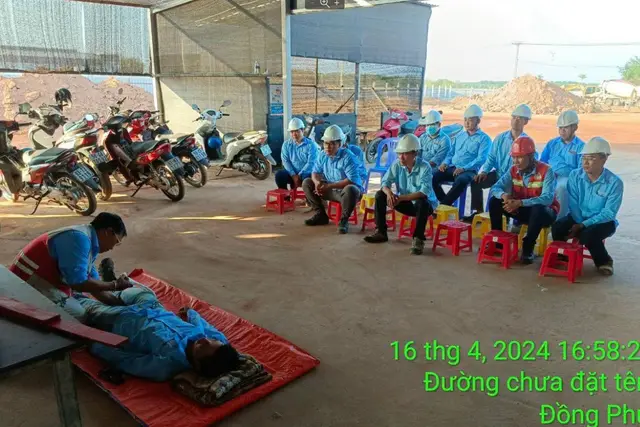 Keeson Binh Phuoc Co., Ltd — Safety training on site