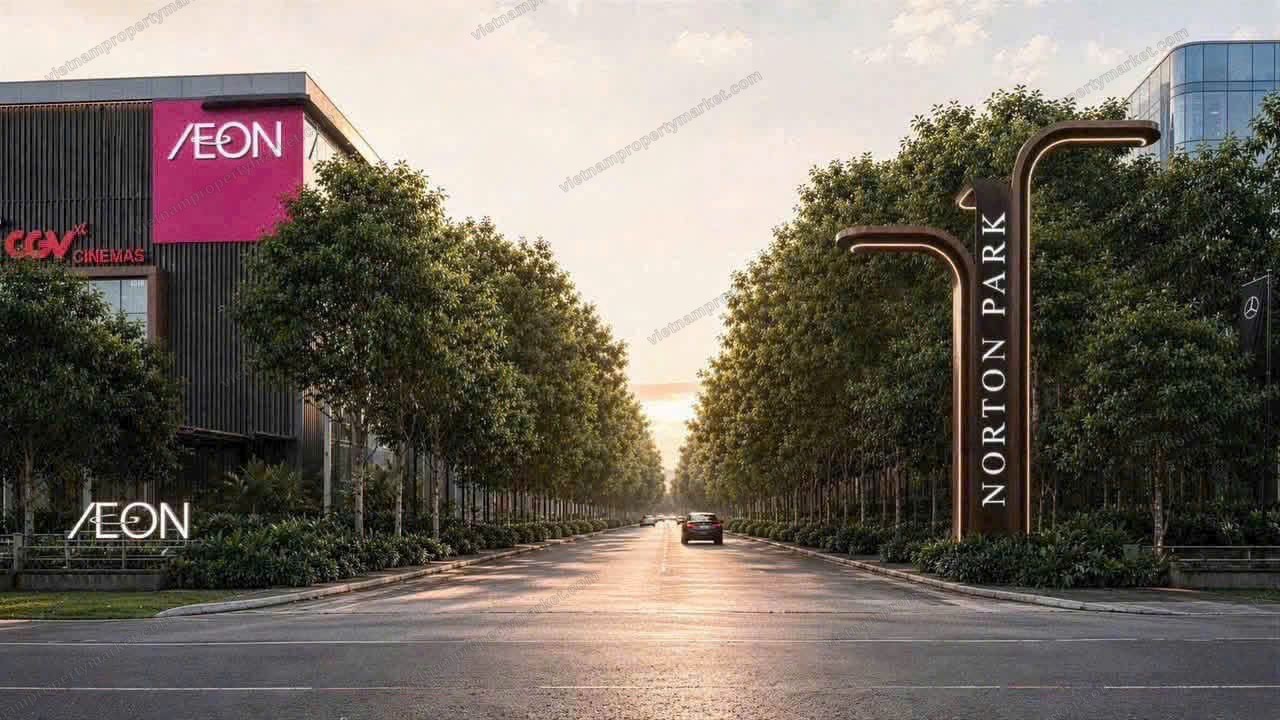 AEON MALL 옆 Norton Park 진입부(투시도)