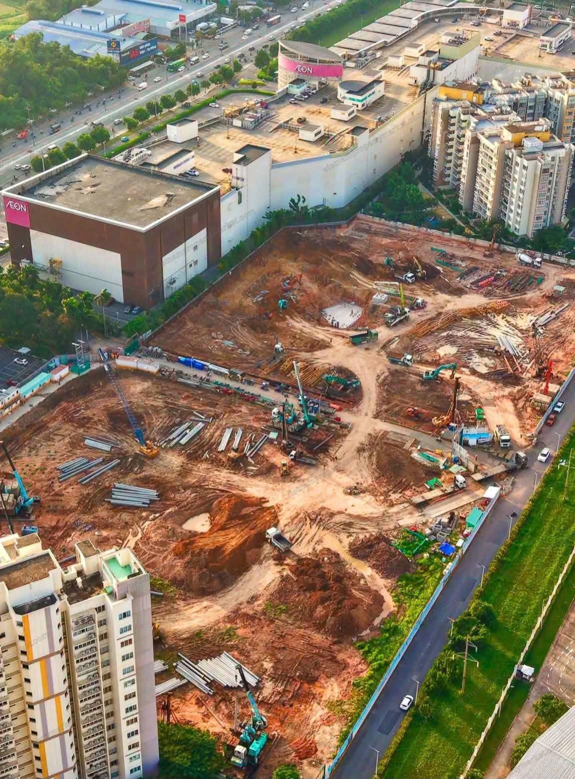AEON MALL과 맞닿은 부지 항공 사진