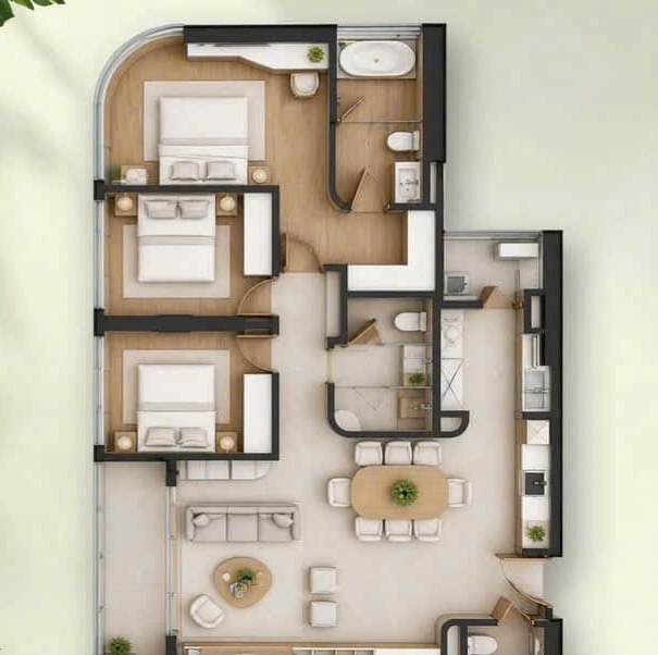 Palm River — 3 bedrooms