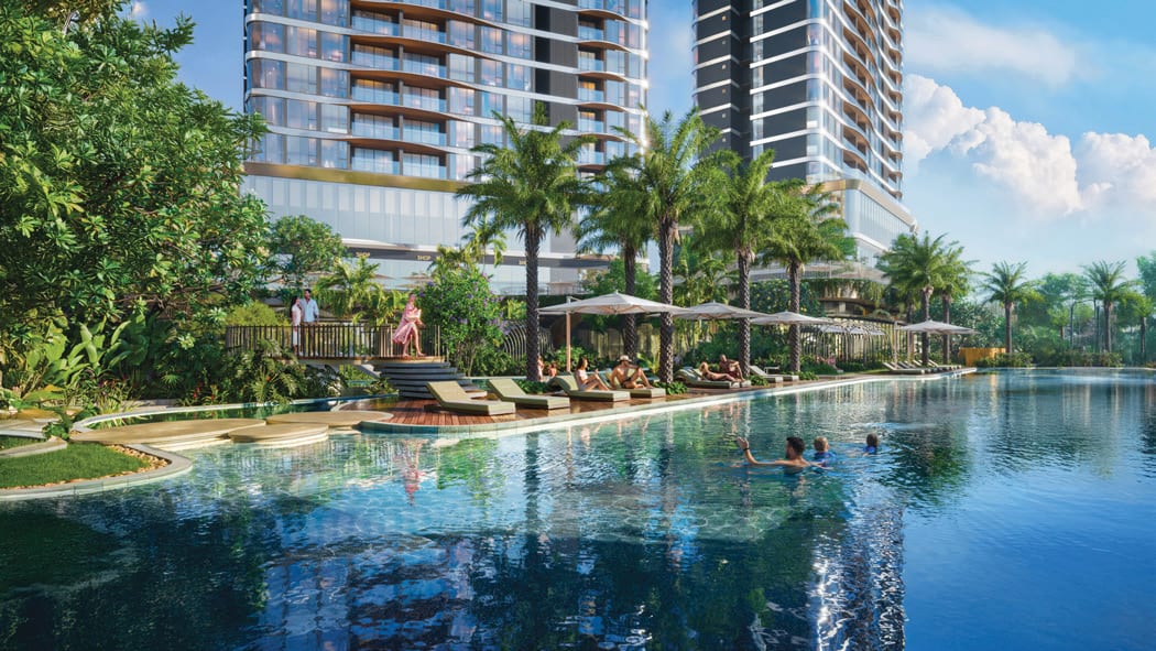Podium — water and garden