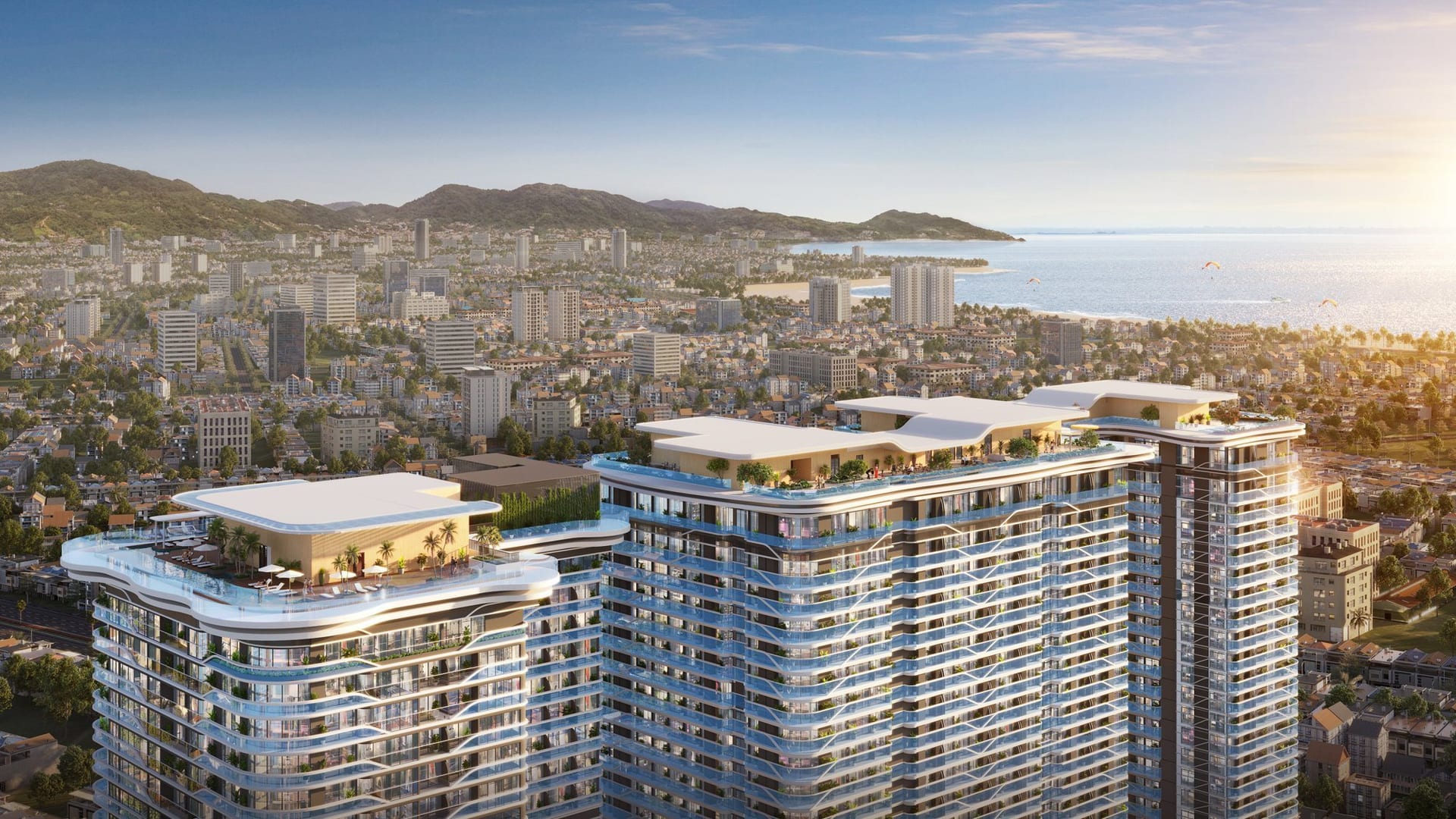 Twin infinity pools