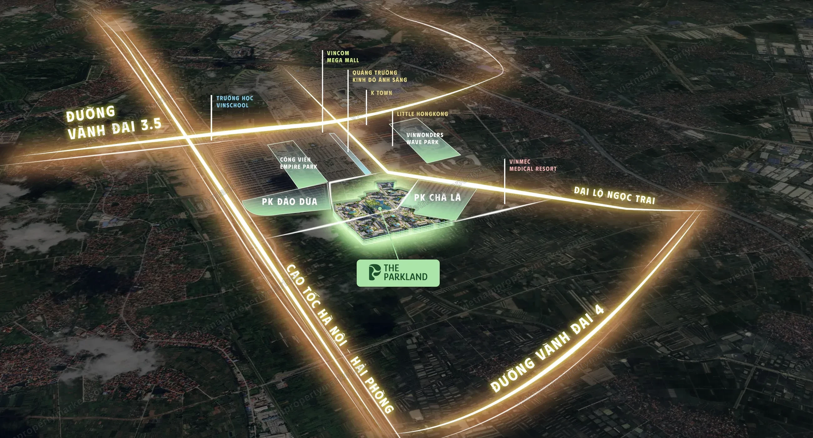 The Parkland regional connectivity map